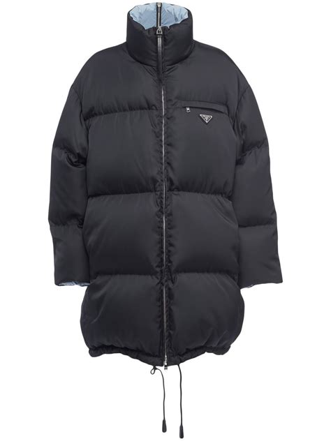 prada high-shine puffer jacket|prada re nylon puffer jacket.